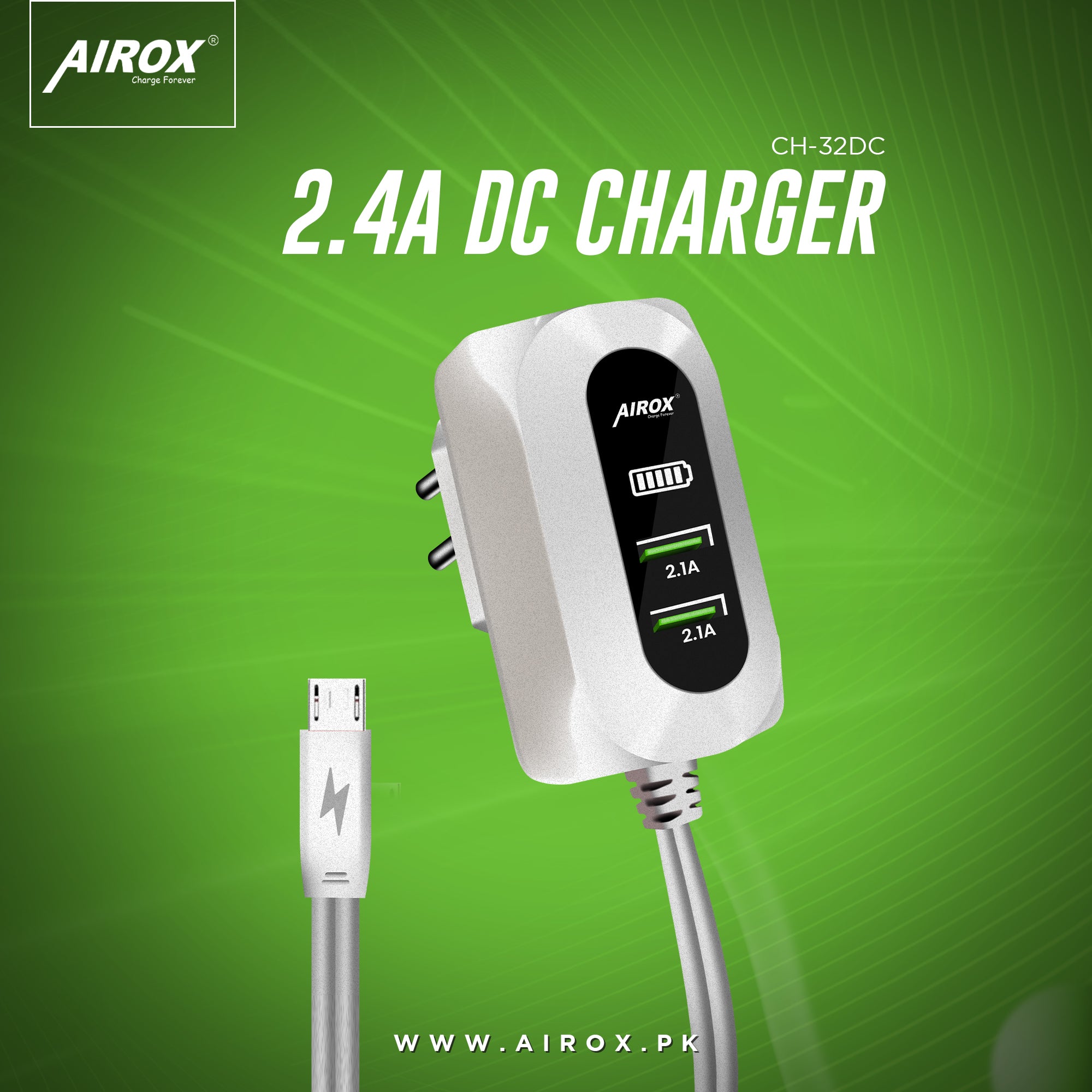 CH32 12V Dual USB Fast Charger